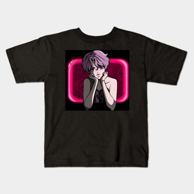 Cute Femboy Kids T-Shirt by TJ Morningstar